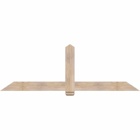Ekena Millwork Eugene Smooth Timber Gable Bracket, Douglas Fir, 84"W x 28"H x 1 1/2"D x 5 1/2"F, 8/12 Pitch GBW084X28X0206EUG00SDF